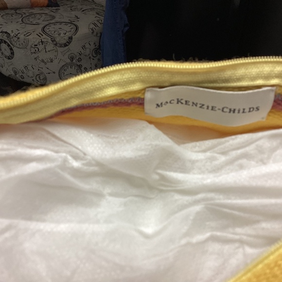 McKenzie child pillows, rear, black, print, yellow, and pink retired - Picture 6 of 11